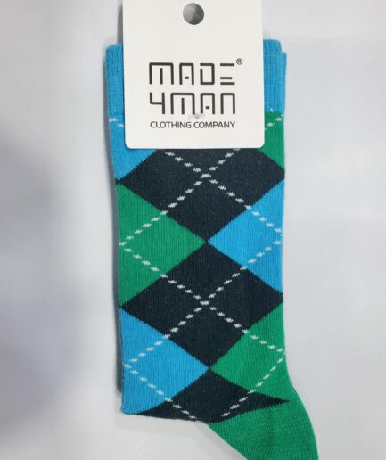 Patterned Green Crew  Socks