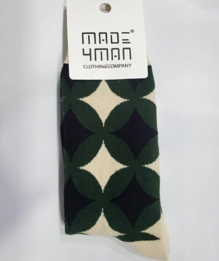 Large Black Polka Dot Cream Socks