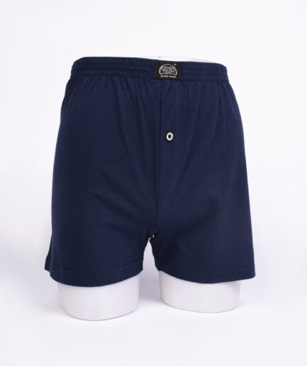 Plain Dark Blue Boxers - Full Cotton