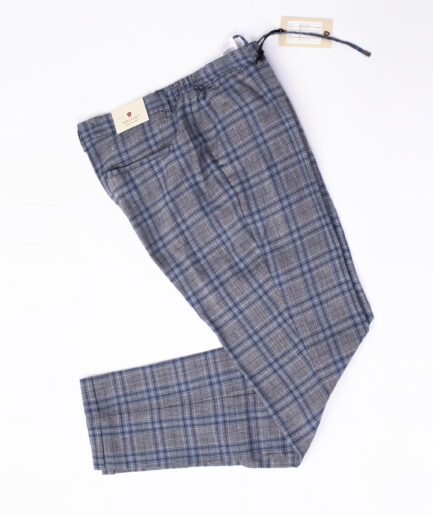 Check Navy Blue Slacks